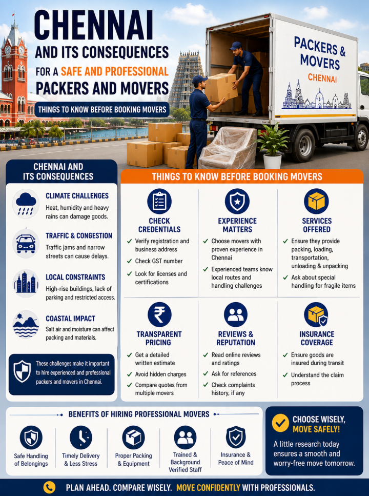 Chennai and Its Consequences for a Safe and Professional Packers and Movers Things to Know Before Booking Movers